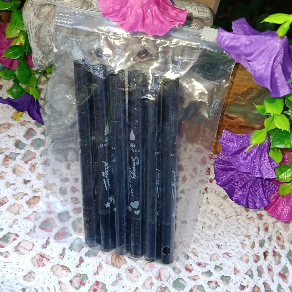 🆕2 IN 1 STAMP & EYELINER 6 PC SET, WATERPROOF & SMUDGE PROOF Y2K PUNK GOTH